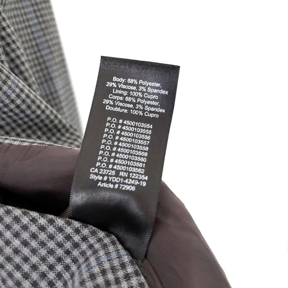 Babaton | Power Blazer Grey Blue Plaid Check Size 4 Aritzia - Picture 7 of 7